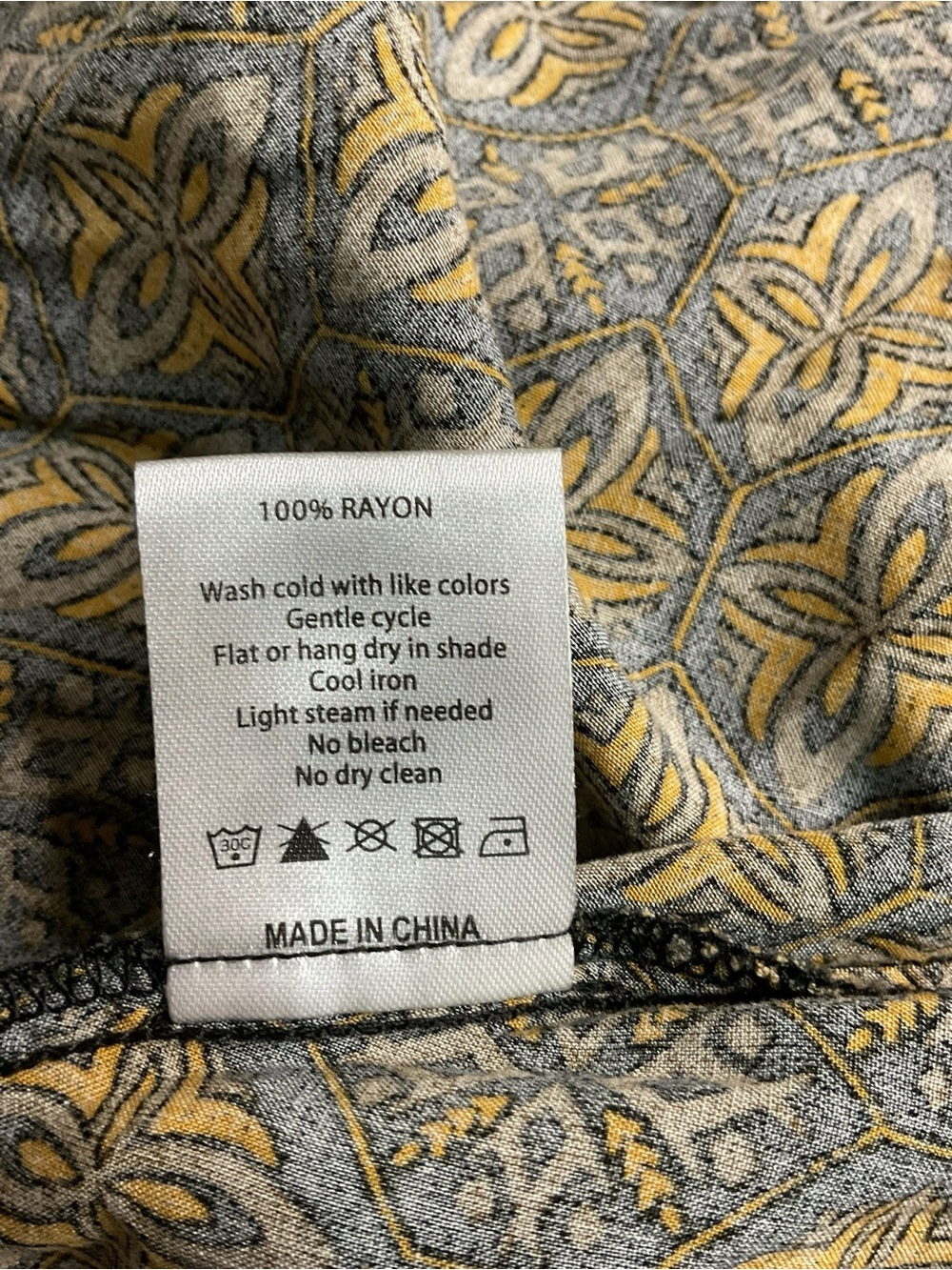Tanoa Rayon Boho Mini Dress Large Smocked Waist V-Neck Short Sleeve - Picture 5 of 8